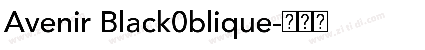 Avenir Black0blique字体转换